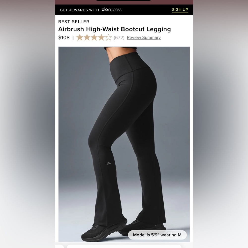 Airbrush High-Waist Bootcut Legging